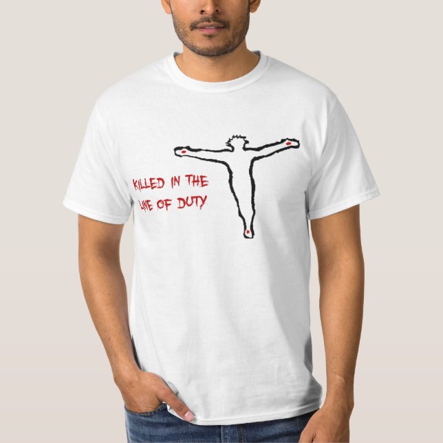 Jesus "tötete in der Linie der christlichen T-Shirt (Vorderseite)