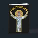 Jesus Touchdown Lustig Christlicher Glaube Sprüche Karte<br><div class="desc">Jesus Touchdown Lustig Christlicher Glaube Sprüche Meme Christ Beten</div>