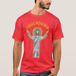 Jesus-Touchdown Lustige Christliche Glaubensbekund T-Shirt