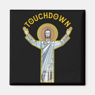 Jesus Touchdown Spaß Christlicher Glaube Sprüche M Magnet