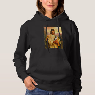 Jesus trägt Beagle Welpen Hund Idee für Beagle Hoodie