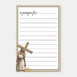 Jesus trägt das Kreuz Gebetsraum Post-it Klebezettel
