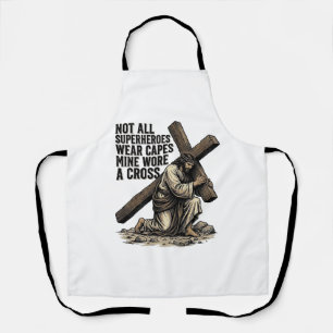 Jesus trägt das Kreuz Vintage Christlich Schürze