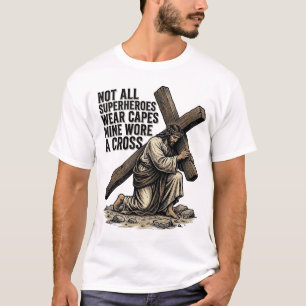 Jesus trägt das Kreuz Vintage Christlich T-Shirt