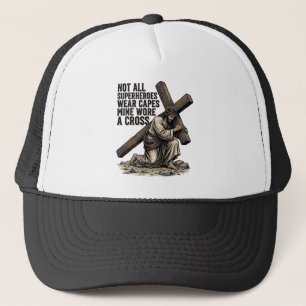 Jesus trägt das Kreuz Vintage Christlich Truckerkappe