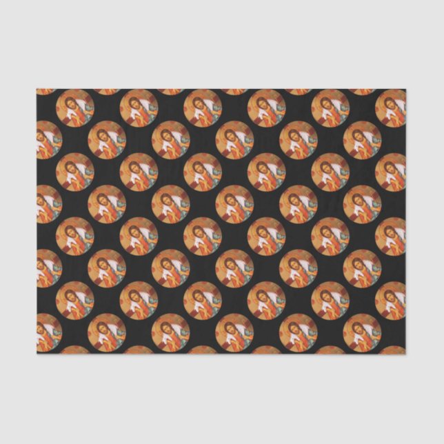 Jesus trägt ein verlorenes Lamm Seidenpapier (Vorderseite)