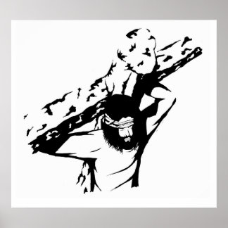 Jesus trägt sein Kreuz Poster
