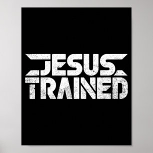 Jesus trainierte christliches Gott Familienringen Poster