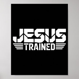 Jesus trainierte christliches Gott Familienringen Poster