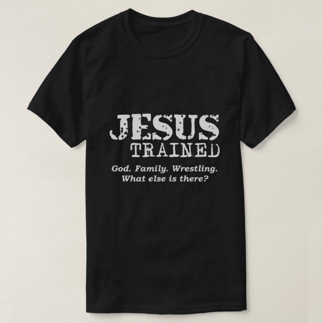 Jesus trainierter Wrestling Pullover Hoodie (Design vorne)