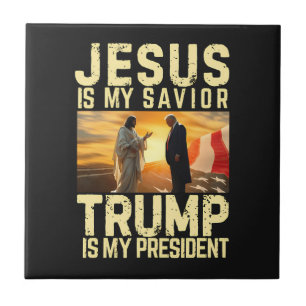 Jesus Trump - Jesus ist mein Herr Erlöser Fliese