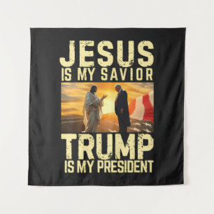 Jesus Trump - Jesus ist mein Herr Erlöser Wandteppich