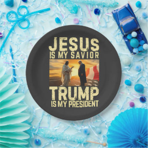 Jesus Trump - Jesus ist mein Herr und Erlöser Pappteller