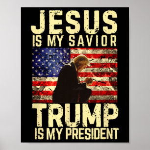 Jesus Trump T-Shirt - Jesus ist mein Herr und Erlö Poster