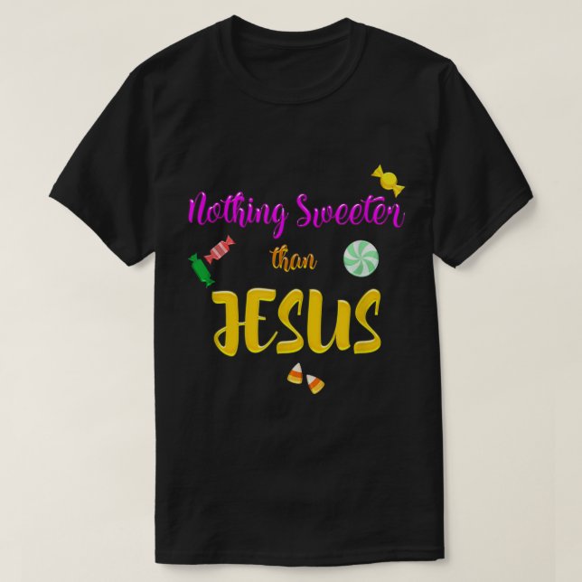 Jesus Trunk oder Leckerei Candy Christlich Hallowe T-Shirt (Design vorne)