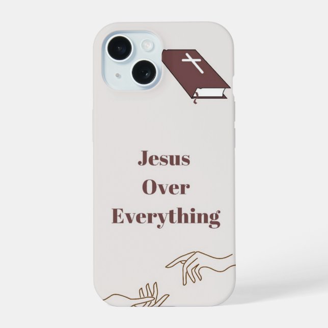 "Jesus über alles" IPhone 15 Telefongehäuse Hülle (Rückseite)