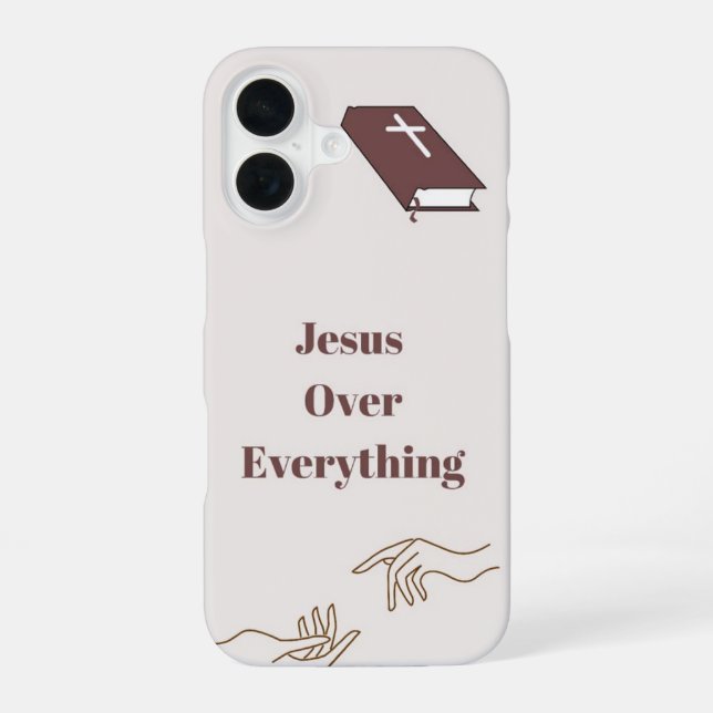 "Jesus über alles" IPhone Fall 16 Hülle (Rückseite)