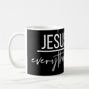 Jesus über alles Religiöse Christliche Christus o Kaffeetasse