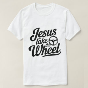 Jesus übernimmt das Rad - Christlicher Witz T-Shirt