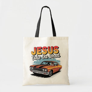 Jesus übernimmt das Steuer Vintage-Muskelauto Tragetasche