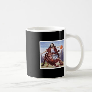Jesus überquert den Satan Basketball Kaffeetasse