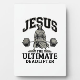 Jesus ultimales Deadlifter Vintage Gym-Shirt-Desig Fotoplatte