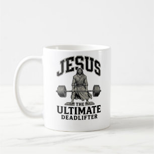 Jesus ultimales Deadlifter Vintage Gym Shirt Desig Kaffeetasse