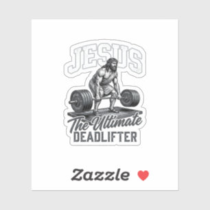 Jesus Ultimate Deadlifter Vintage Vector T-Shirt D Aufkleber