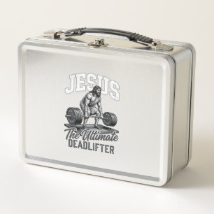 Jesus Ultimate Deadlifter Vintage Vector T-Shirt D Metall Brotdose