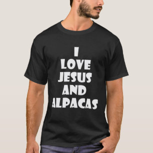 Jesus und Alpaka Lama für Frauen Männer T-Shirt