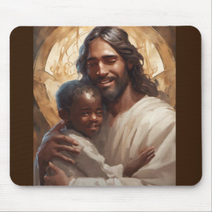 Jesus und Angel Mousepad