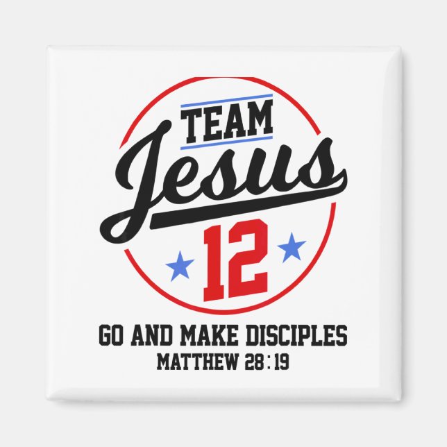 Jesus und Baseball-Mannschaft Jesus Christlich Mat Magnet (Vorne)