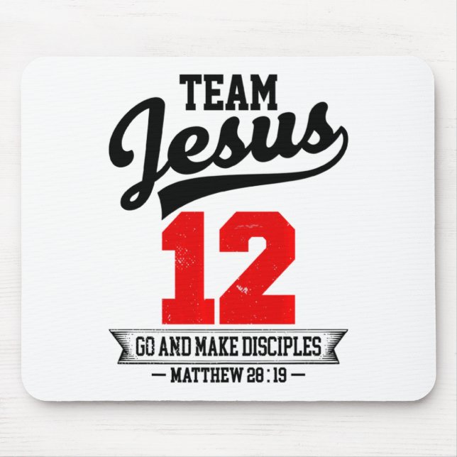 Jesus und Baseball-Mannschaft Jesus Christlich Mat Mousepad (Vorne)