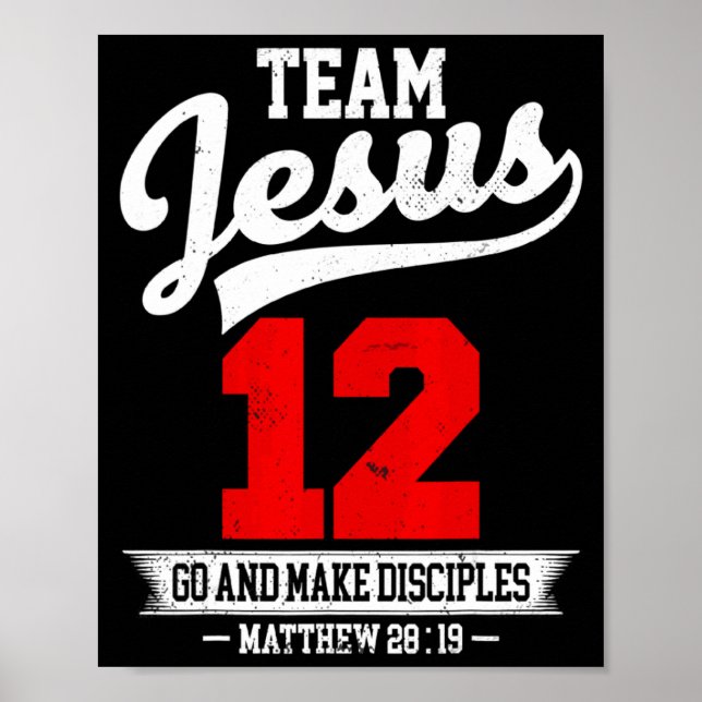 Jesus und Baseball-Mannschaft Jesus Christlich Mat Poster (Vorne)