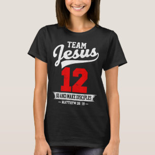 Jesus und Baseball-Mannschaft Jesus Christlich Mat T-Shirt