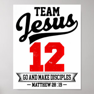 Jesus und Baseball Team Jesus Christlich Matthäus Poster