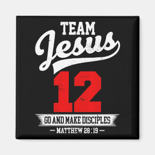 Jesus und Baseballteam Jesus Christlich Matthäus 2 Magnet