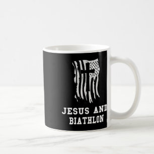 Jesus und Biathlon Design für Christliche Biathlet Kaffeetasse