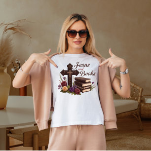 Jesus und Bücher T-Shirt