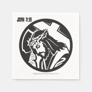 Jesus und das Kreuz christlich Serviette