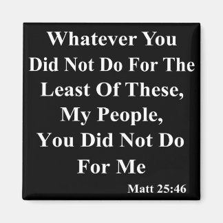 Jesus und den weniger glücklichen Menschen helfen Magnet