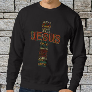 Jesus und der Glaube Kreuz Männer Christlich Spani Sweatshirt