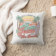Jesus und der Strand Kissenhülle