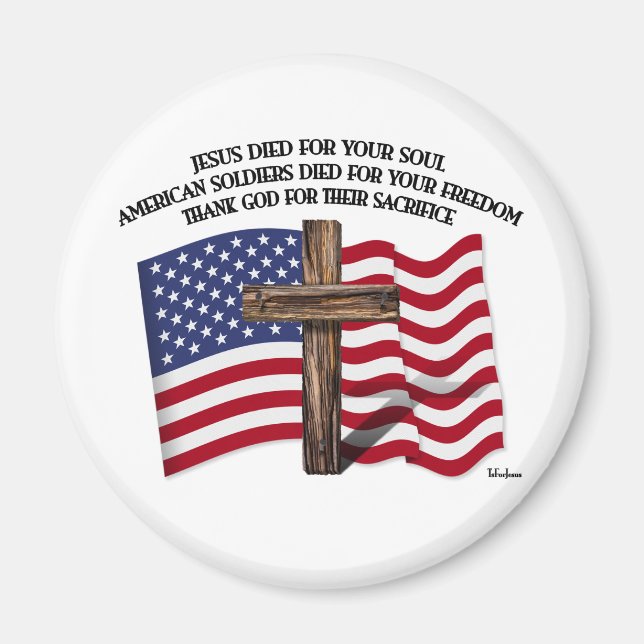 Jesus und die amerikanischen Soldaten rocken über  Magnet (Vorne)