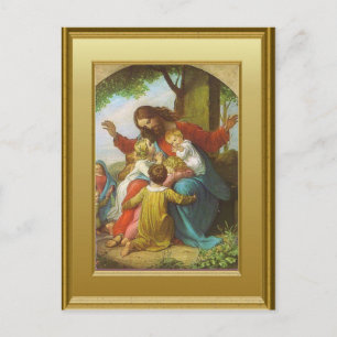 Jesus und die Kinder Postkarte