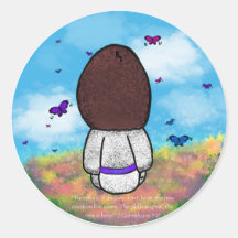 Jesus und die Schmetterlinge mit Hintergrund