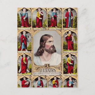 Jesus und die zwölf Apostel Postkarte
