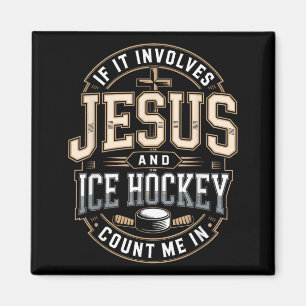 Jesus und Eishockey Count Me In 1 Magnet