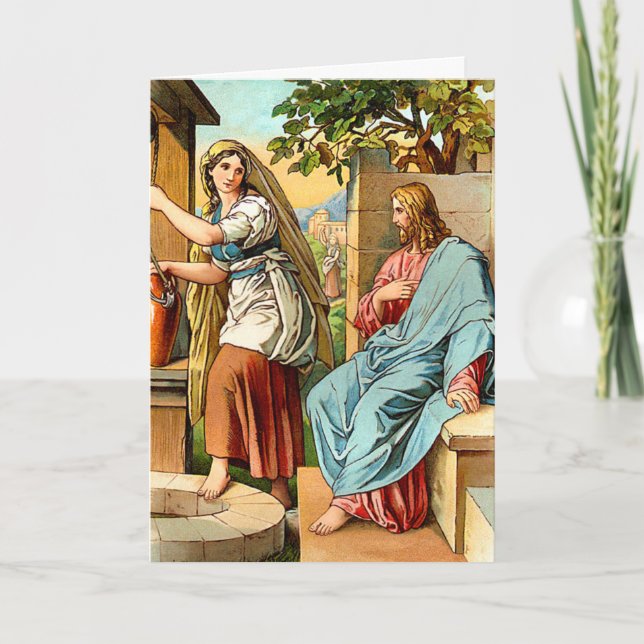 Jesus und Frauen auf der Grußkarte Karte (Vorderseite)