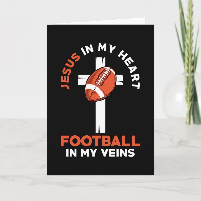 Jesus und Fußball Christliches Sprichwort Karte (Vorderseite)